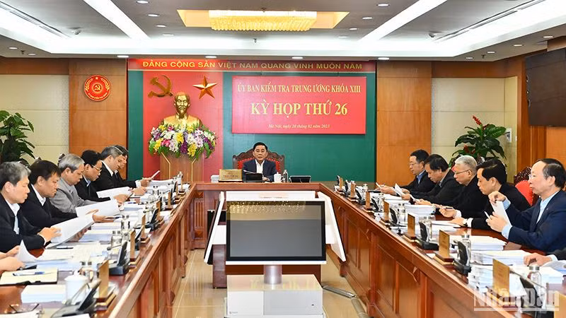Kỳ họp thứ 26 Ủy ban Kiểm tra Trung ương. (Ảnh: ĐĂNG KHOA)