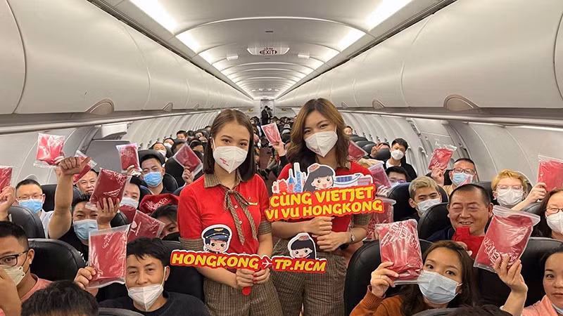 Vietjet mở lại đường bay thẳng Thành phố Hồ Chí Minh-Hồng Kông (Trung Quốc)