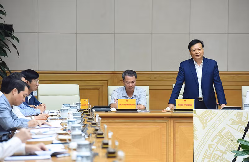 Đại diện lãnh đạo Tổng Công ty Trung Thành phát biểu.