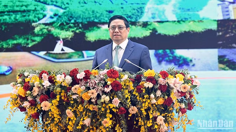Thủ tướng Phạm Minh Chính phát biểu ý kiến tại Hội nghị.