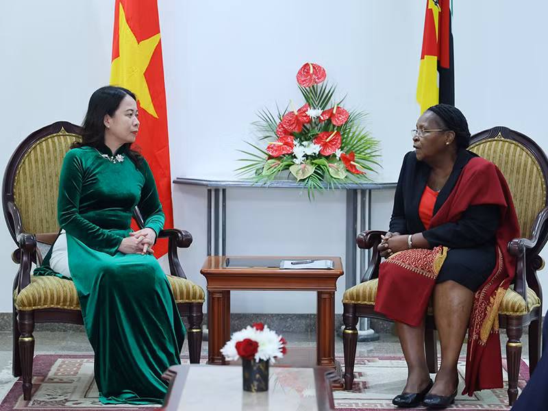 Phó Chủ tịch nước Võ Thị Ánh Xuân hội kiến Chủ tịch Quốc hội Mozambique Esperança Bias.