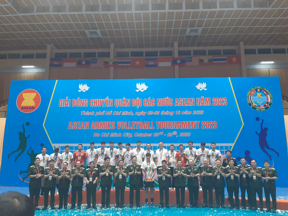 Việt Nam vô địch giải bóng chuyền nam Quân đội các nước ASEAN