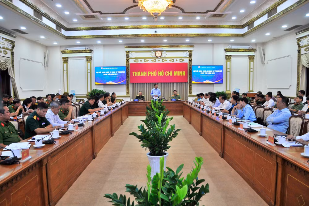 Quang cảnh cuộc họp Hội đồng Nghĩa vụ quân sự thành phố về công tác chuẩn bị giao quân năm 2024 (phiên họp thứ I) Quang cảnh cuộc họp Hội đồng Nghĩa vụ quân sự thành phố về công tác chuẩn bị giao quân năm 2024 (phiên họp thứ I)
