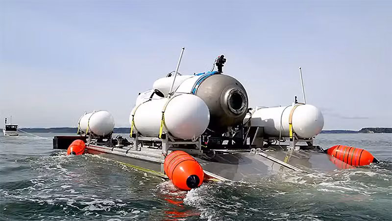 Hình ảnh tàu lặn Titan do OceanGate Expeditions cung cấp. Hình ảnh tàu lặn Titan do OceanGate Expeditions cung cấp.