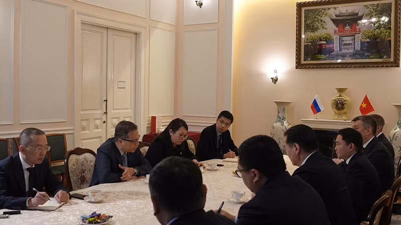 Hai bên thảo luận về triển vọng hợp tác. (Ảnh: XUÂN HƯNG) Hai bên thảo luận về triển vọng hợp tác. (Ảnh: XUÂN HƯNG)