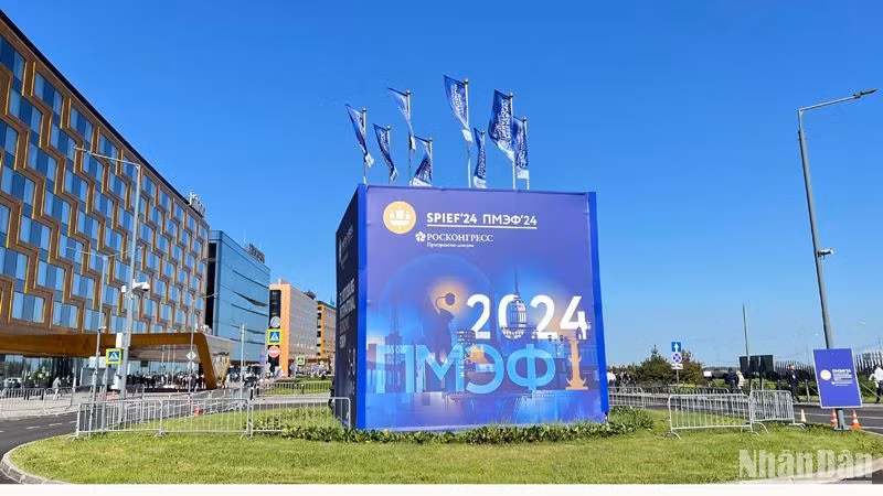 Diễn đàn Kinh tế Quốc tế Saint Petersburg năm 2024 diễn ra từ ngày 5 đến 8/6. (Ảnh: XUÂN HƯNG)