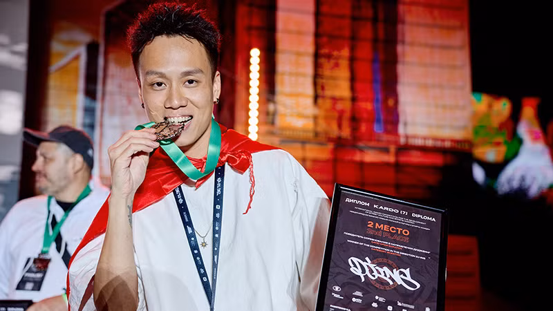 Trần Trung Kiên đạt giải Nhì ở thể loại DJ-Starching.