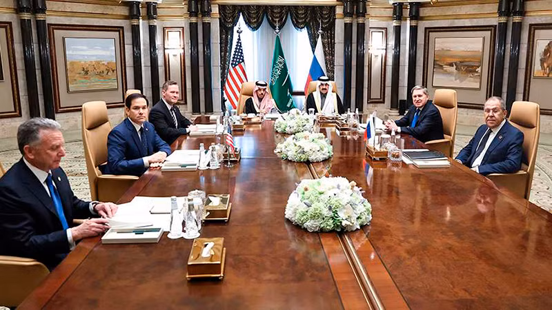Đàm phán Nga-Mỹ ngày 18/2 tại thủ đô Riyadh của Saudi Arabia. (Ảnh: RIA Novosti) Đàm phán Nga-Mỹ ngày 18/2 tại thủ đô Riyadh của Saudi Arabia. (Ảnh: RIA Novosti)