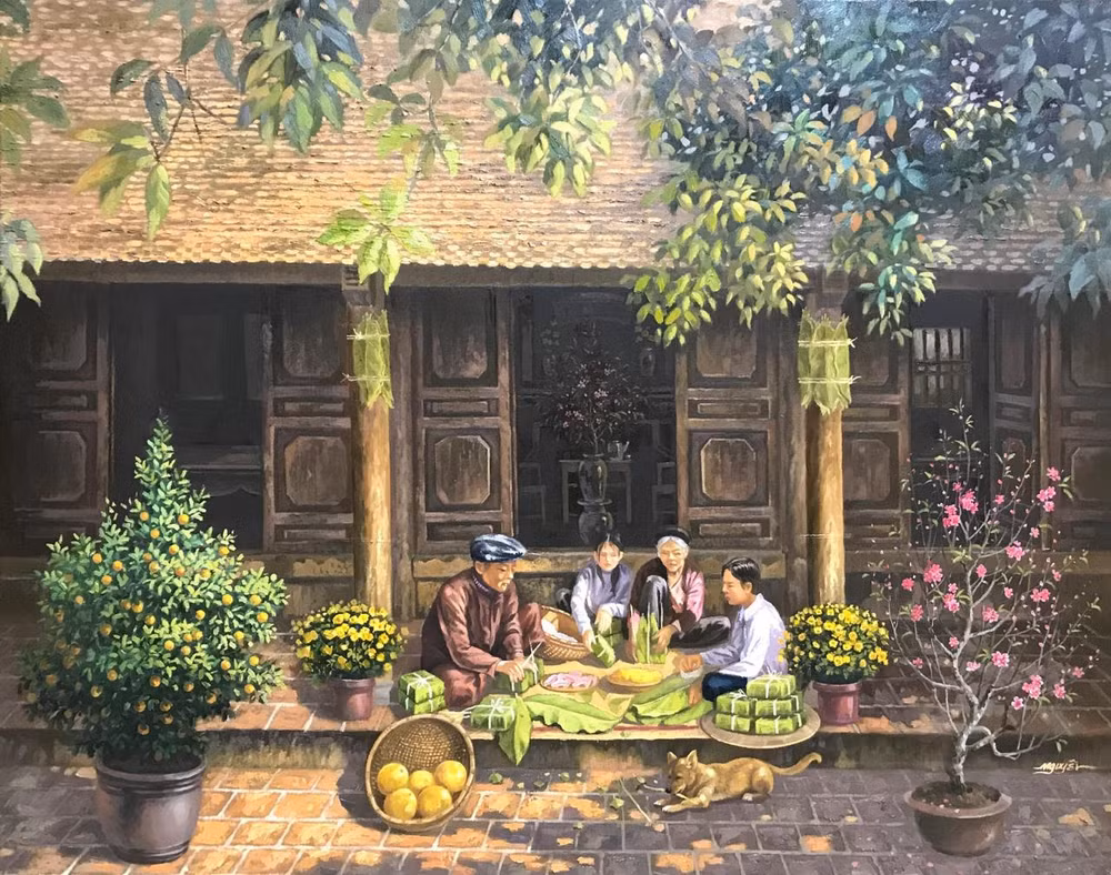 Một trong những tác phẩm của nghệ sĩ Việt Nam trưng bày tại Triển lãm. (Ảnh: Tổng Lãnh sự quán Việt Nam tại Vladivostok cung cấp) Một trong những tác phẩm của nghệ sĩ Việt Nam trưng bày tại Triển lãm. (Ảnh: Tổng Lãnh sự quán Việt Nam tại Vladivostok cung cấp)