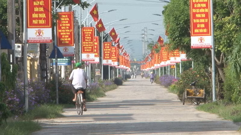 Đường nông thôn mới xã Thanh Phong, huyện Thanh Liêm.