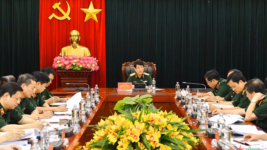 Quang cảnh hội nghị. (Ảnh: Báo Quân đội nhân dân) Quang cảnh hội nghị. (Ảnh: Báo Quân đội nhân dân)