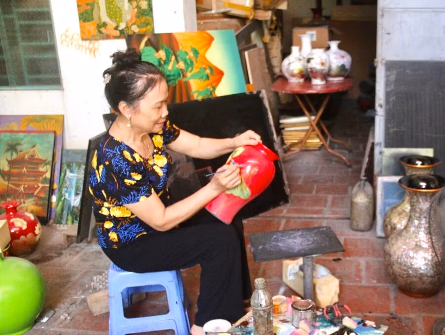Gia đình nghệ nhân Nguyễn Thị Hồi, xã Duyên Thái có nhiều sản phẩm được chứng nhận OCOP 4 sao.