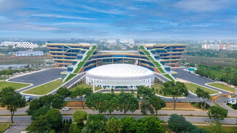 Trung tâm Đổi mới sáng tạo quốc gia (NIC) được xây dựng tại Khu Công nghệ cao Hòa Lạc, huyện Thạch Thất, Hà Nội. (Ảnh NIC)