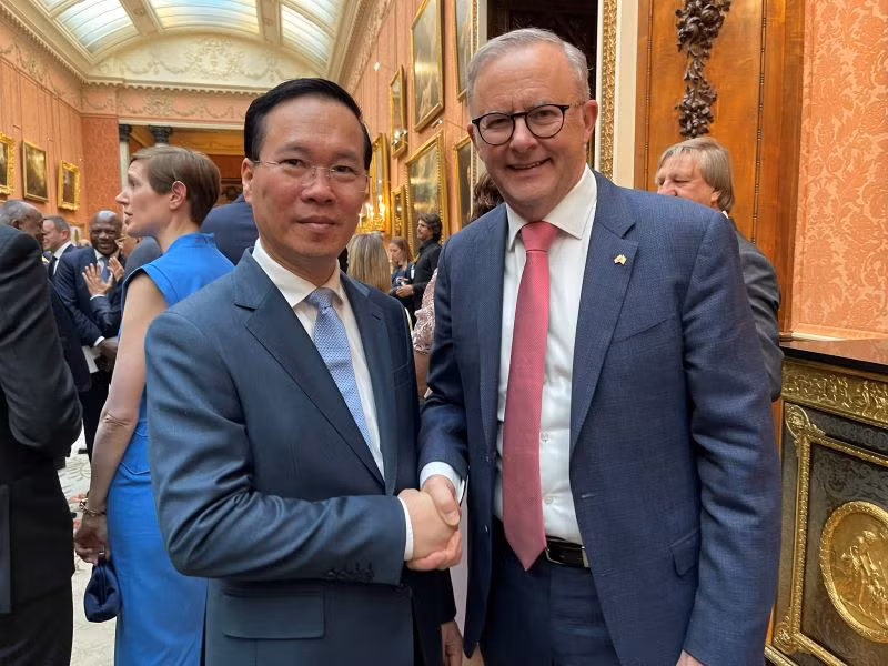 Chủ tịch nước Võ Văn Thưởng gặp Thủ tướng Australia Anthony Albanese. Chủ tịch nước Võ Văn Thưởng gặp Thủ tướng Australia Anthony Albanese.