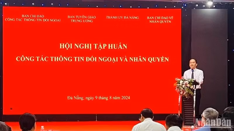 Quang cảnh tại Hội nghị tập huấn công tác thông tin đối ngoại và nhân quyền 2024 diễn ra tại Đà Nẵng. (Ảnh: BTC) 