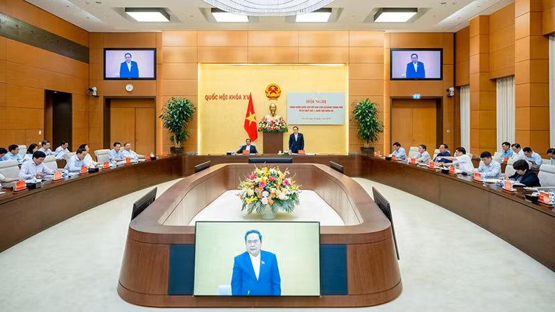 Quang cảnh hội nghị tại Nhà Quốc hội. (Ảnh: Duy Linh)