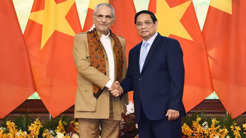 Thủ tướng Phạm Minh Chính và Tổng thống Timor-Leste Jose Ramos-Horta. (Ảnh: TRẦN HẢI)