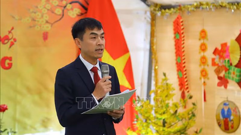 Đại sứ Việt Nam tại Nam Phi Hoàng Sỹ Cường phát biểu. (Ảnh: TTXVN)