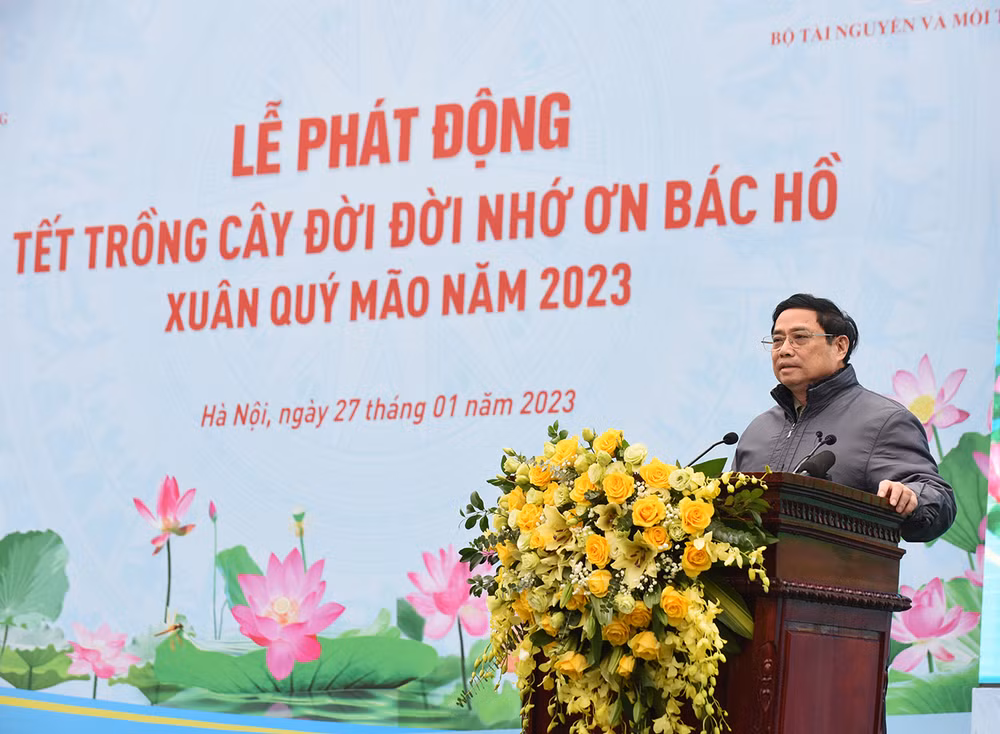 Thủ tướng Phạm Minh Chính phát động “Tết trồng cây đời đời nhớ ơn Bác Hồ”. Thủ tướng Phạm Minh Chính phát động “Tết trồng cây đời đời nhớ ơn Bác Hồ”.