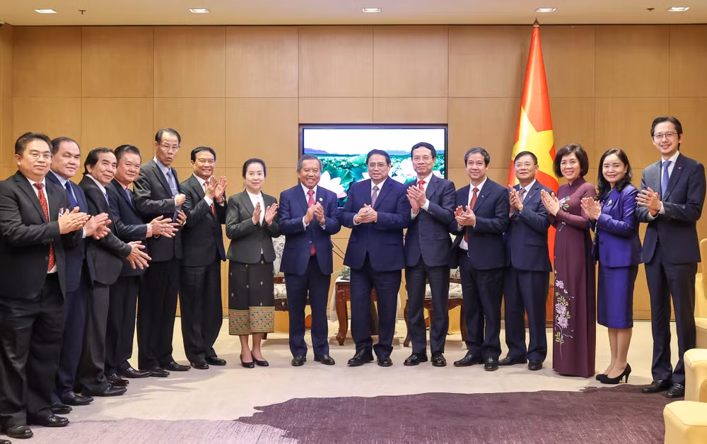 Các đại biểu tại buổi tiếp. (Ảnh: NHẬT BẮC)