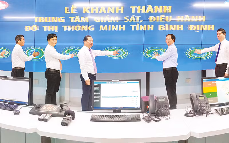 Lễ khánh thành Trung tâm Giám sát - Điều hành đô thị thông minh tỉnh Bình Định.