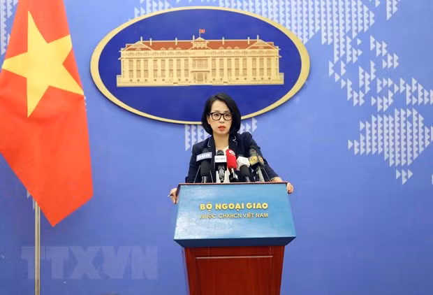 Người Phát ngôn Bộ Ngoại giao Phạm Thu Hằng. (Ảnh: TTXVN)