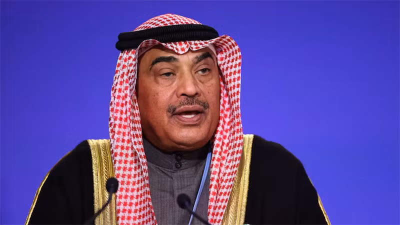 Ông Sheikh Sabah Khaled al-Hamad al-Sabah phát biểu tại COP26, diễn ra ở Glasgow, Scotland, ngày 2/11/2021. (Ảnh: Reuters)
