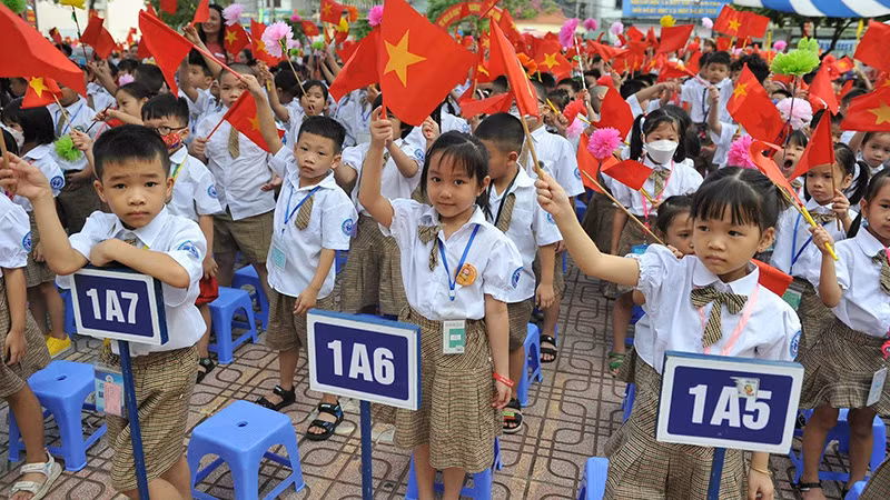 Học sinh tiểu học Hà Nội. (Ảnh: ĐĂNG KHOA)