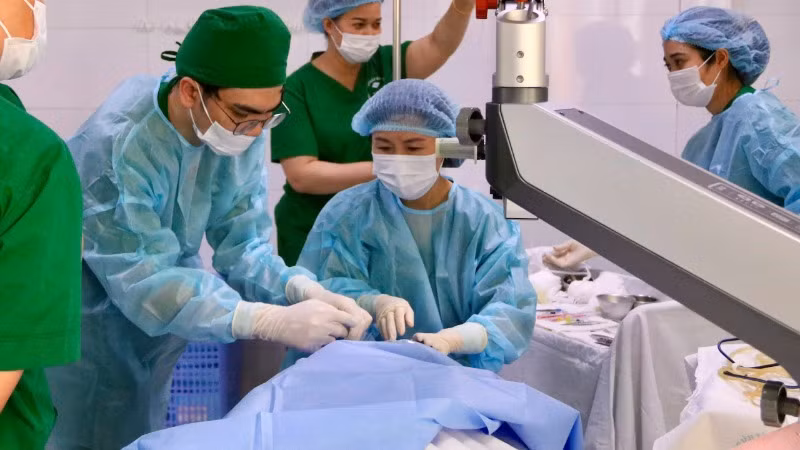 Ca phẫu thuật đục thủy tinh thể miễn phí cho người dân Hải Phòng.