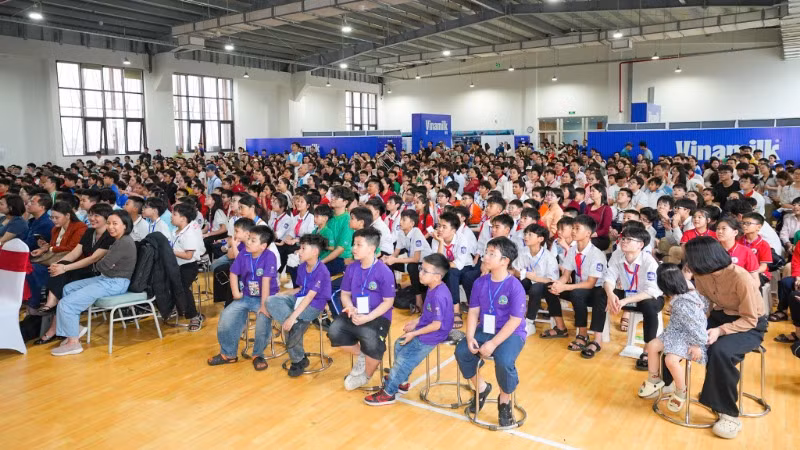 Sân chơi thu hút hơn 700 học sinh của 150 trường tiểu học, trung học cơ sở và trung học phổ thông phía Bắc.