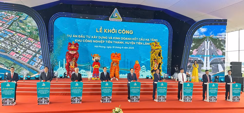 Lễ khởi công Dự án đầu tư xây dựng và kinh doanh kết cấu hạ tầng khu công nghiệp Tiên Thanh.