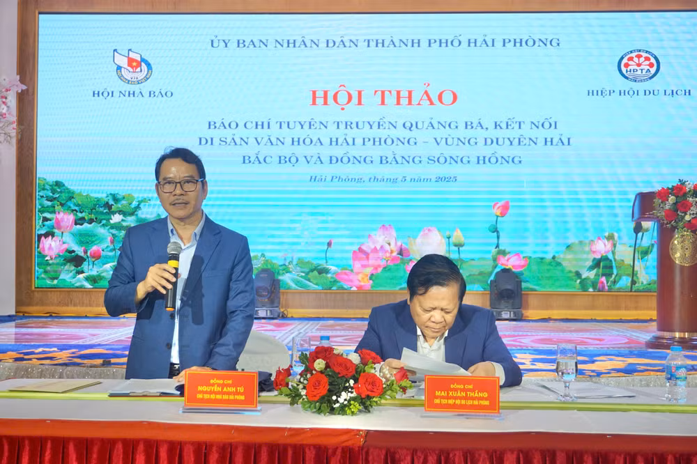 Ông Nguyễn Anh Tú, Chủ tịch Hội Nhà báo thành phố Hải Phòng.