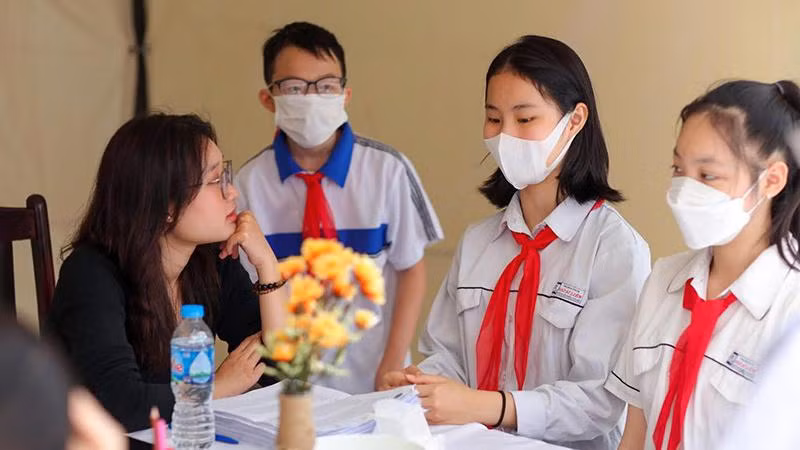 Phòng tham vấn tâm lý học đường tại Trường THCS Ngô Sĩ Liên, Hoàn Kiếm, Hà Nội. (Ảnh Thẩm Anh)