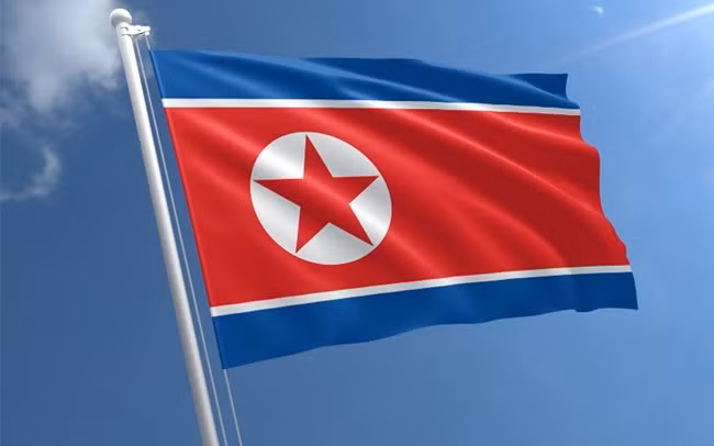 Quốc kỳ Triều Tiên. Ảnh: Báo Tin tức.