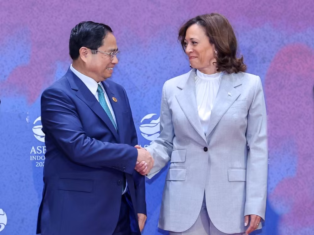 Thủ tướng Chính phủ Phạm Minh Chính và Phó Tổng thống Hoa Kỳ Kamala Harris.