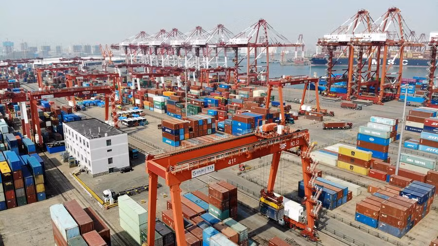 Quang cảnh cảng Thanh Đảo ở tỉnh Sơn Đông, miền đông Trung Quốc. Ảnh: Tân Hoa xã