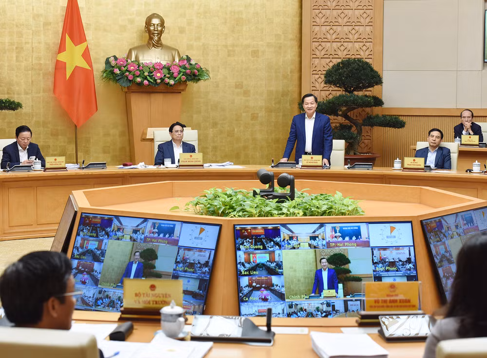 Phó Thủ tướng Lê Minh Khái phát biểu.