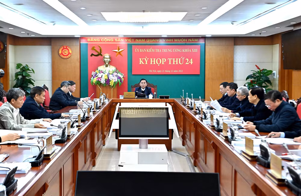 Ủy ban Kiểm tra Trung ương họp Kỳ thứ 24. Ảnh: ĐĂNG KHOA