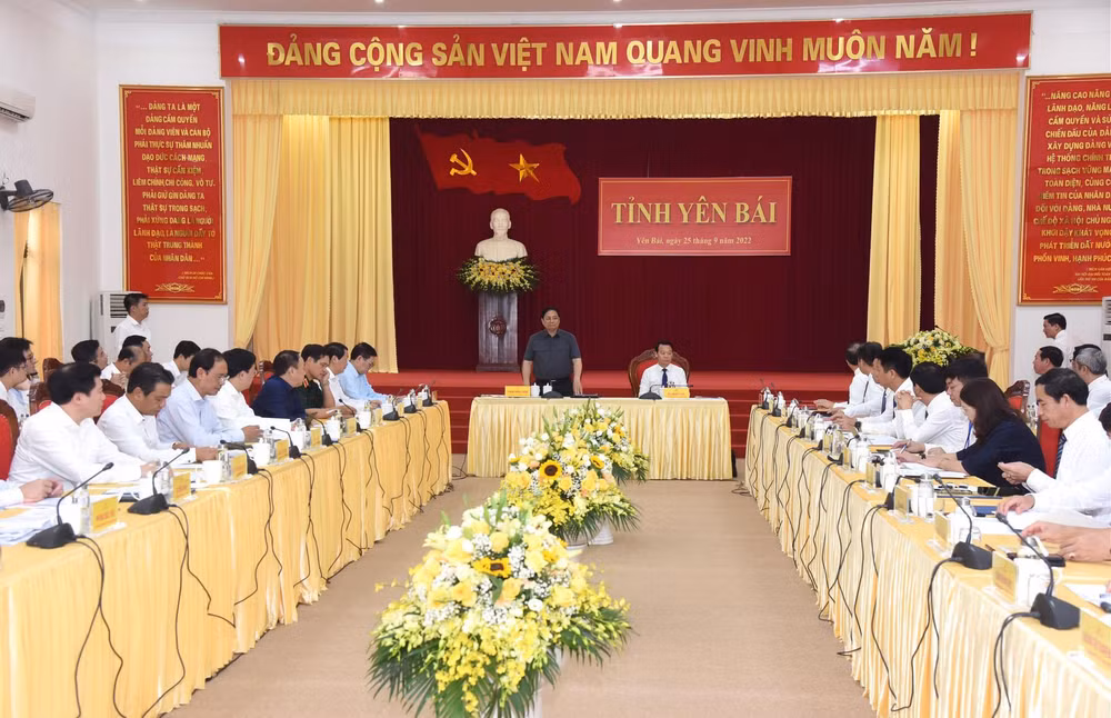 Thủ tướng Phạm Minh Chính phát biểu tại buổi làm việc.