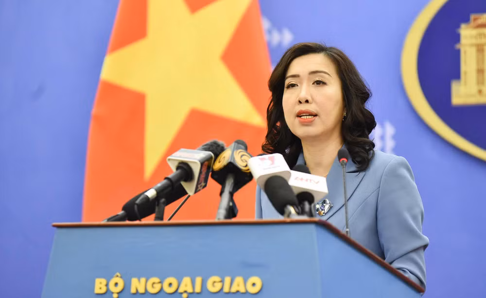 Người phát ngôn Bộ Ngoại giao Lê Thị Thu Hằng. (Ảnh Bộ Ngoại giao)