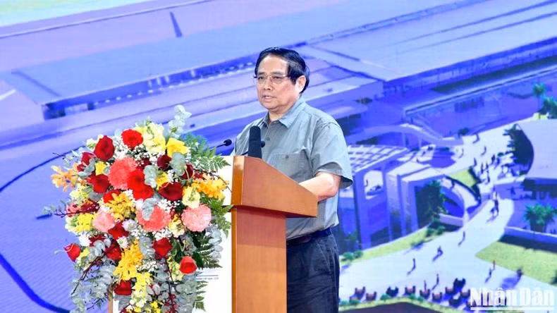 Thủ tướng Chính phủ Phạm Minh Chính phát biểu chỉ đạo tại buổi lễ.