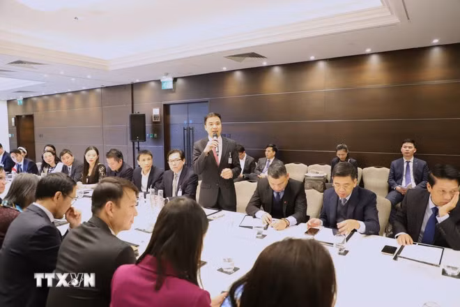 Giáo sư, Tiến sĩ Nguyễn Xuân Huấn, Chủ tịch VIS, phát biểu tại buổi gặp gỡ Phó Thủ tướng. (Ảnh: Phong Hà/TTXVN) Giáo sư, Tiến sĩ Nguyễn Xuân Huấn, Chủ tịch VIS, phát biểu tại buổi gặp gỡ Phó Thủ tướng. (Ảnh: Phong Hà/TTXVN)