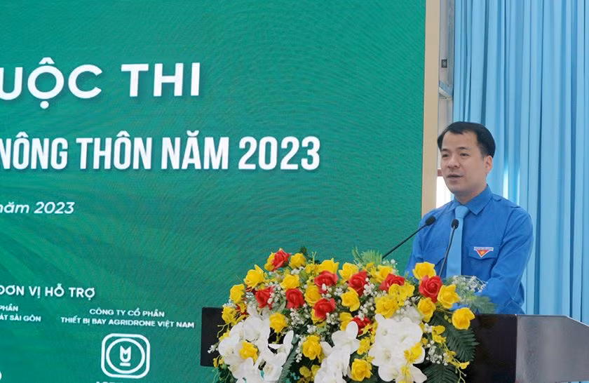 Bí thư Trung ương Đoàn Ngô Văn Cương phát biểu tại lễ Khai mạc.