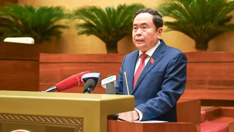 Chủ tịch Quốc hội Trần Thanh Mẫn phát biểu chỉ đạo tại buổi lễ. Chủ tịch Quốc hội Trần Thanh Mẫn phát biểu chỉ đạo tại buổi lễ.