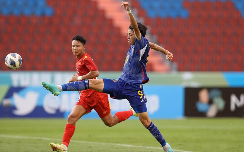 U17 Nhật Bản thể hiện sức mạnh vượt trội. (Ảnh: AFC)