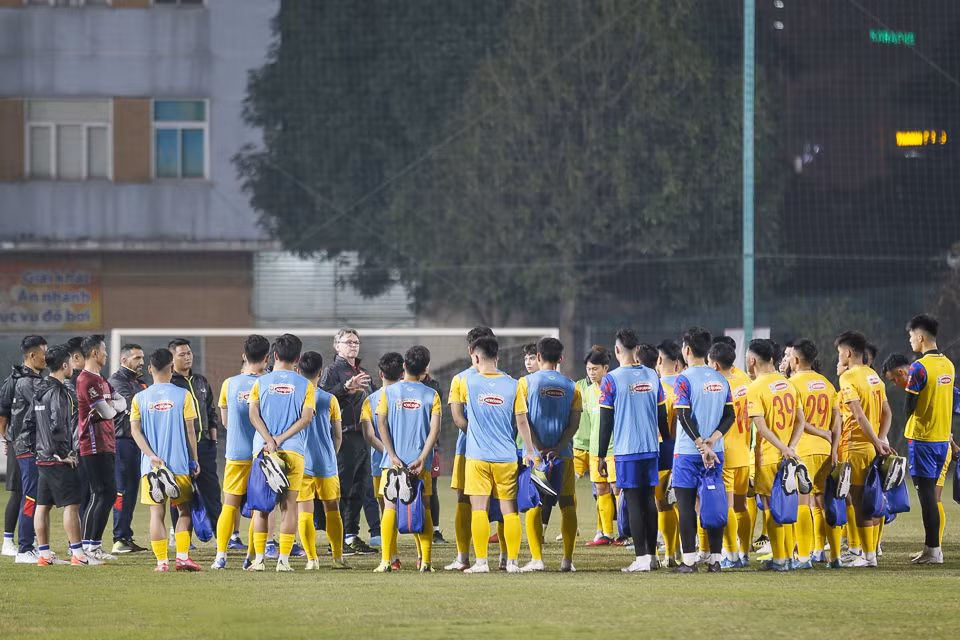 23 tuyển thủ tham dự giải bóng đá quốc tế U23 Cup - Doha, Qatar 2023. (Ảnh: VFF)