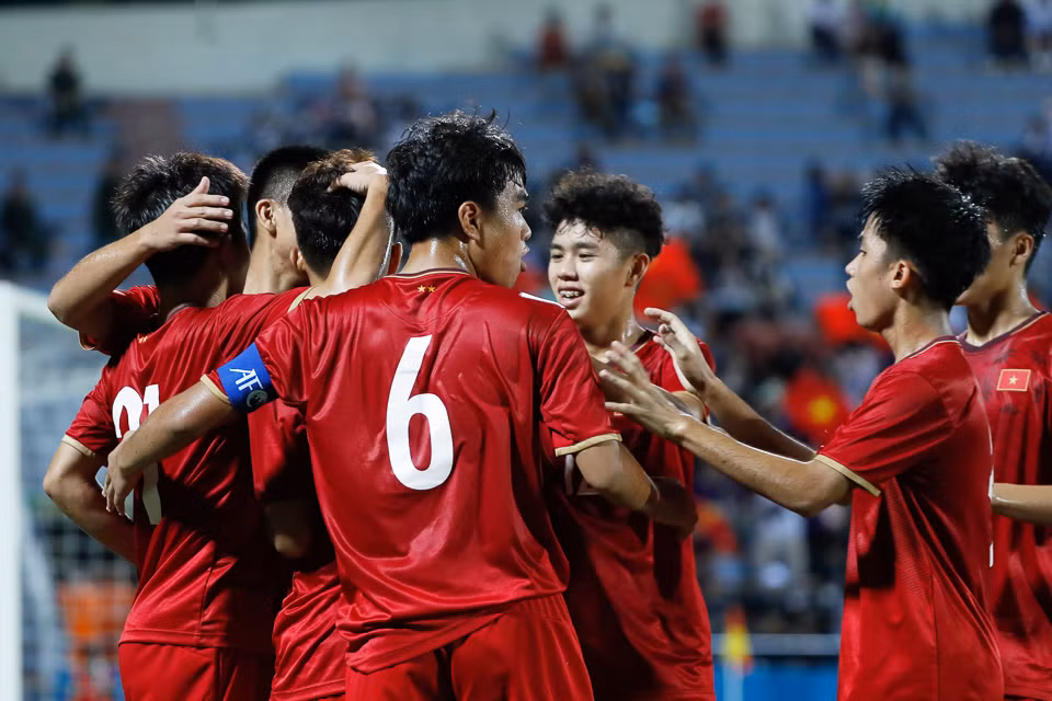 U17 Việt Nam giành chiến thắng trọn vẹn tại Vòng loại U17 châu Á 2023. (Ảnh: VFF)
