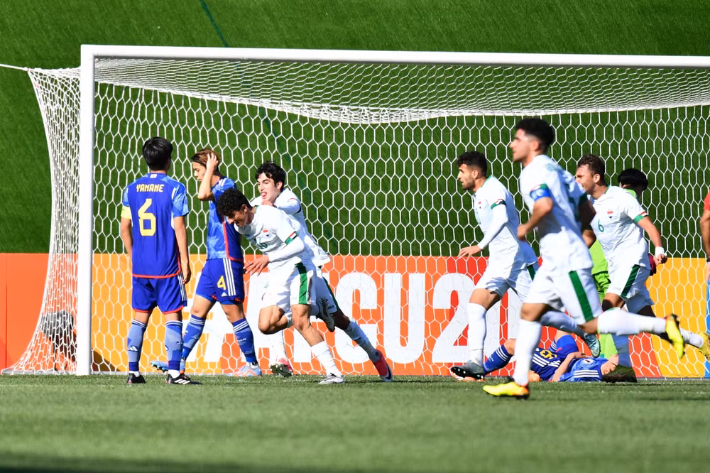 U20 Nhật Bản thất bại trước U20 Iraq, lỡ hẹn kết chung kết U20 châu Á 2023. (Ảnh: AFC)