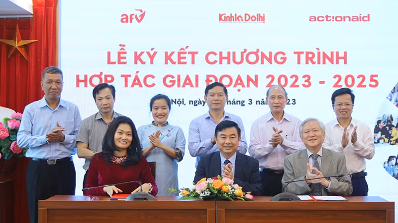 Ký thỏa thuận hợp tác giai đoạn 2023-2025 giữa Báo Kinh tế và Đô thị, ActionAid quốc tế tại Việt Nam và Quỹ Hỗ trợ chương trình, dự án an sinh xã hội Việt Nam.
