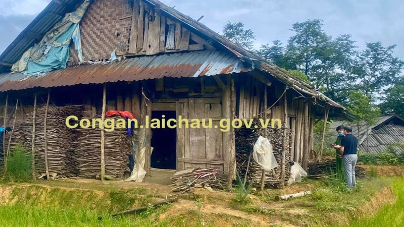 Căn nhà nơi nạn nhân bị sát hại.